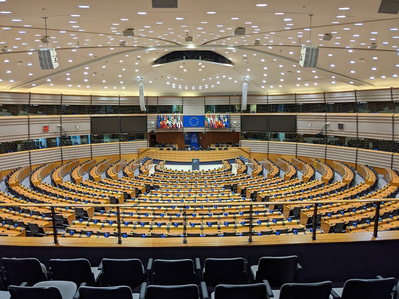 European Parliament hemicycle in Brussels